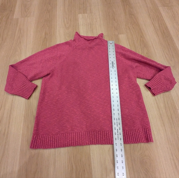Ll Bean Pink Purple Rolled Neck Sweater Size 2xl - Picture 2 of 7